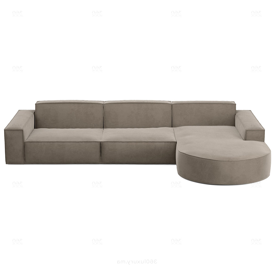 BERLO - Canapé (L) 5 Place / Beige Foncé – Luxe et confort