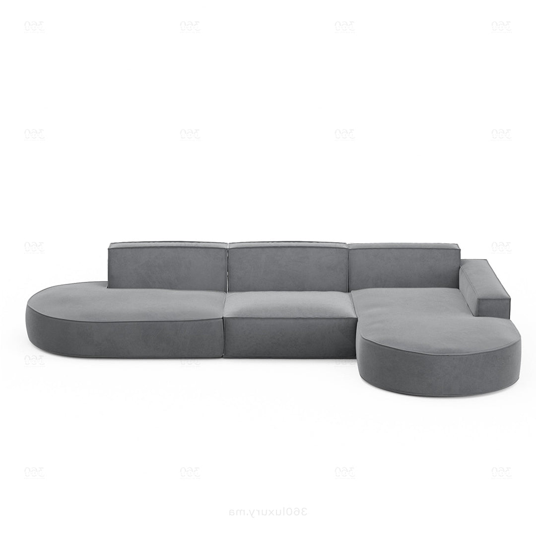 BERLO - Canapé Large (L) 5 Places / Gris Clair – Luxe et confort