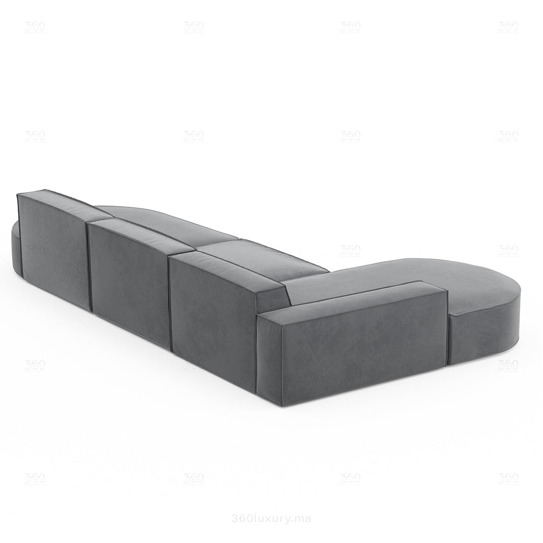 BERLO - Canapé Large (L) 5 Places / Gris Clair – Luxe et confort