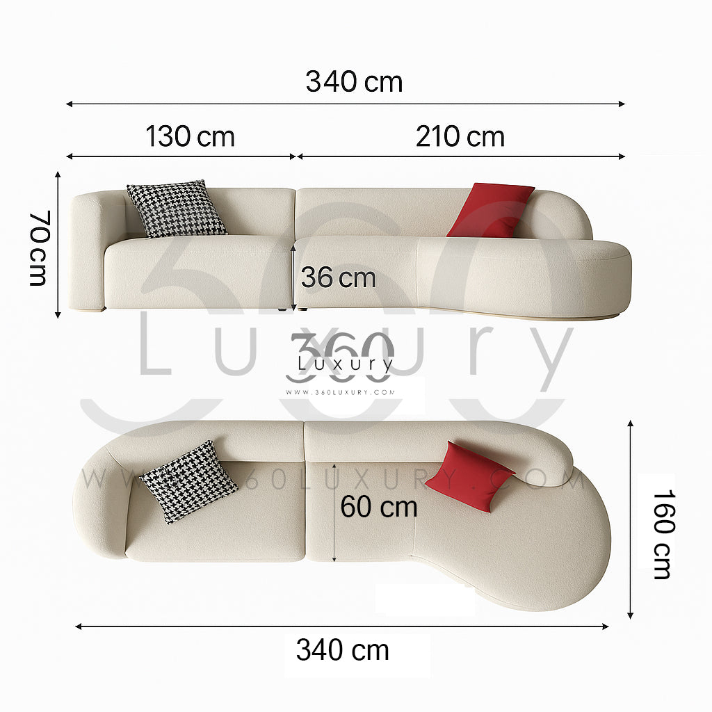 MIRAGE Canapé – Design Courbé et Élégance Contemporaine