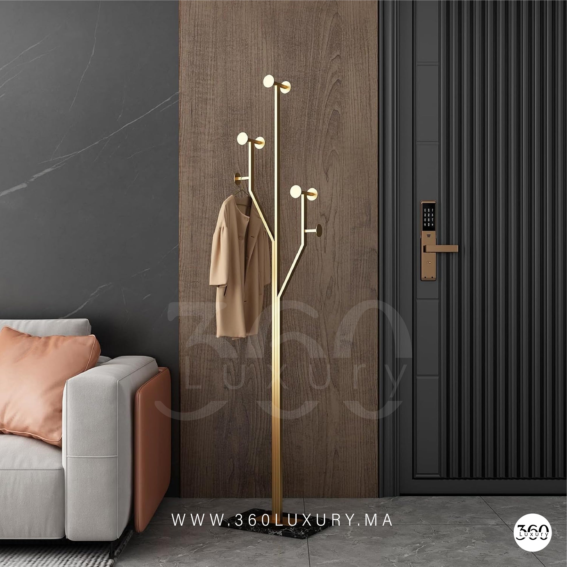 Organisateur vêtements design intérieur Porte manteau contemporain pour chambre chic Maroc