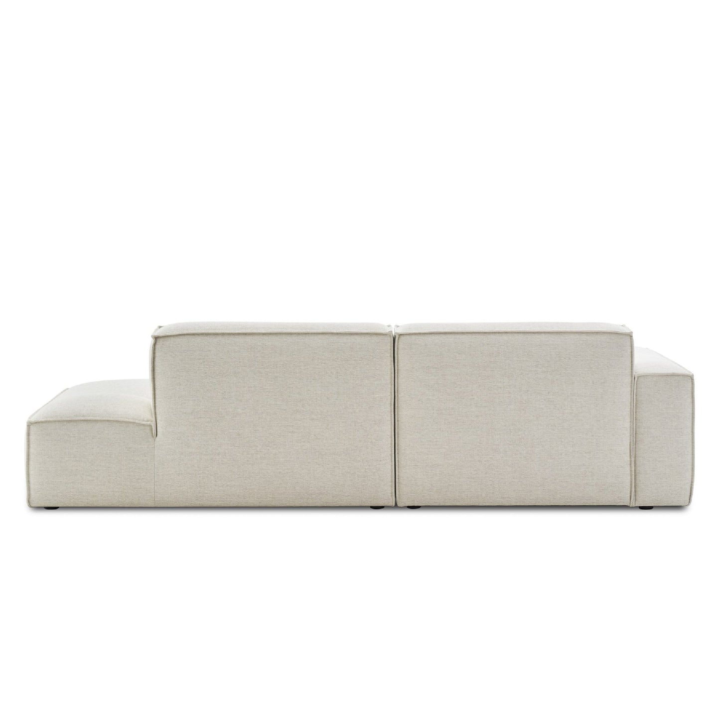VANETY - Canapé Méridienne 2 Places + Pouf