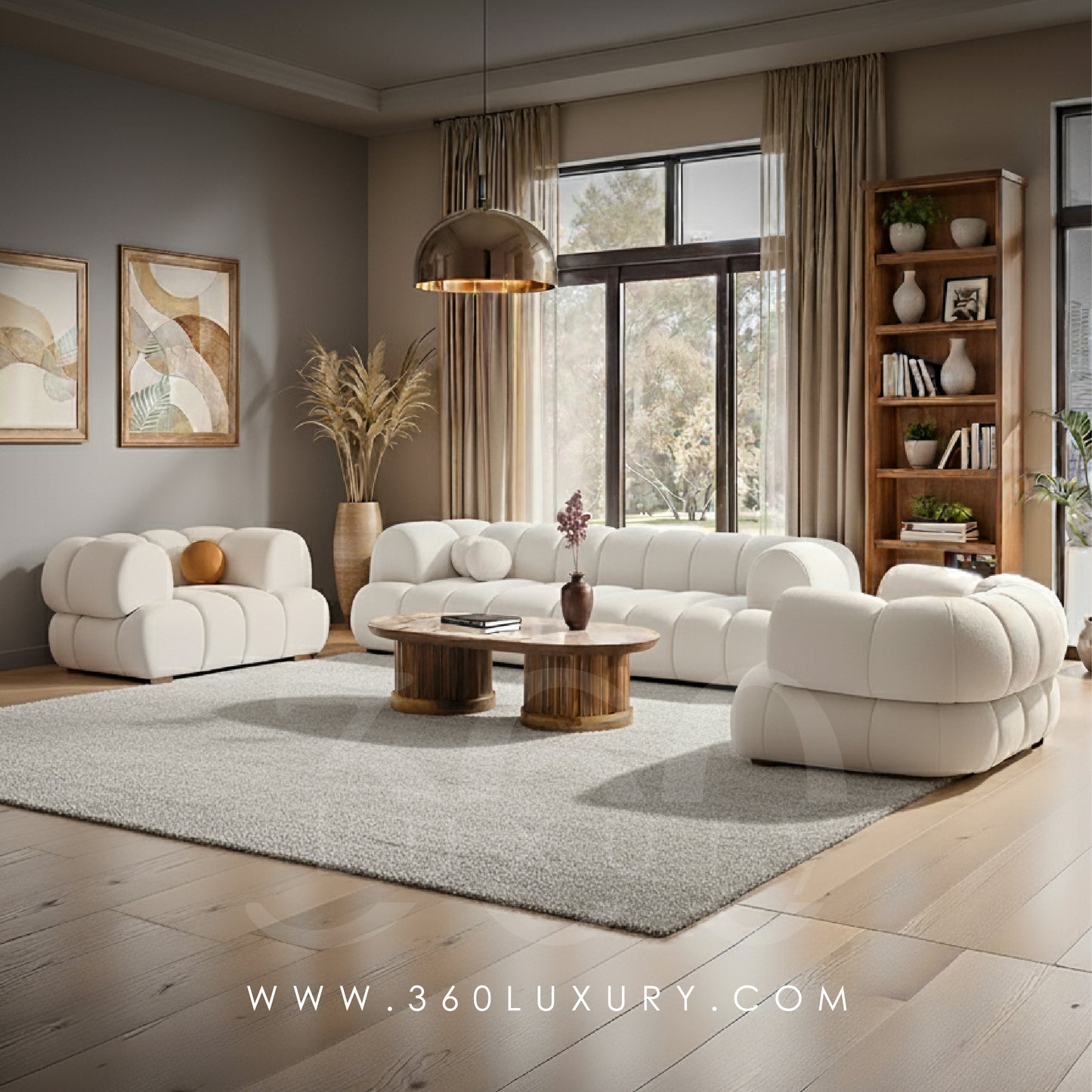 ensemble canapé luxe maroc ivoire