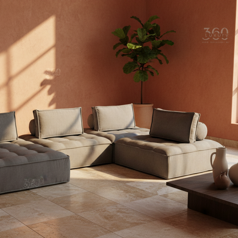 Horizon Sofa | Gris- L'Élégance Panoramique Canapé Modulable par 360Luxury