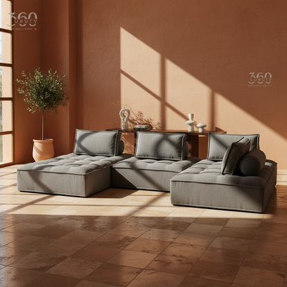 Horizon Sofa | Gris- L'Élégance Panoramique Canapé Modulable par 360Luxury