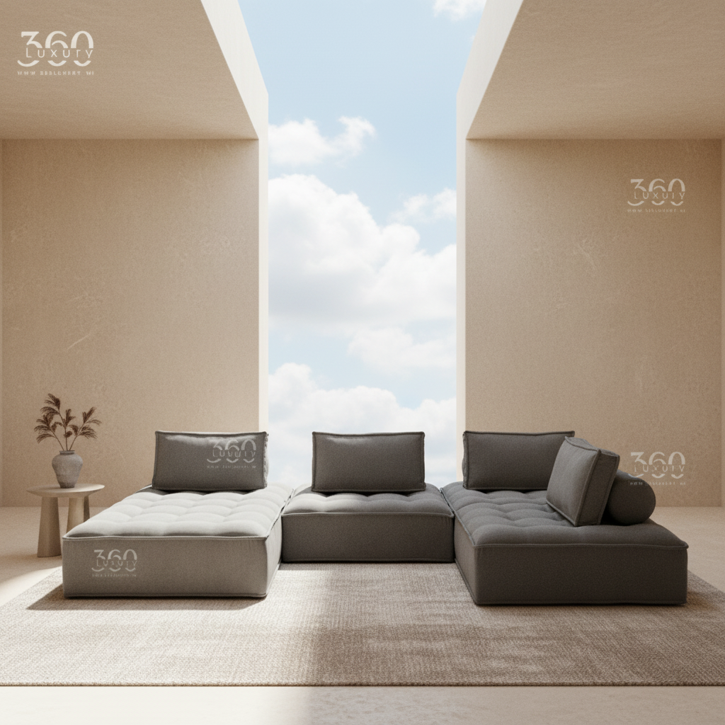 Horizon Sofa | Gris- L'Élégance Panoramique Canapé Modulable par 360Luxury