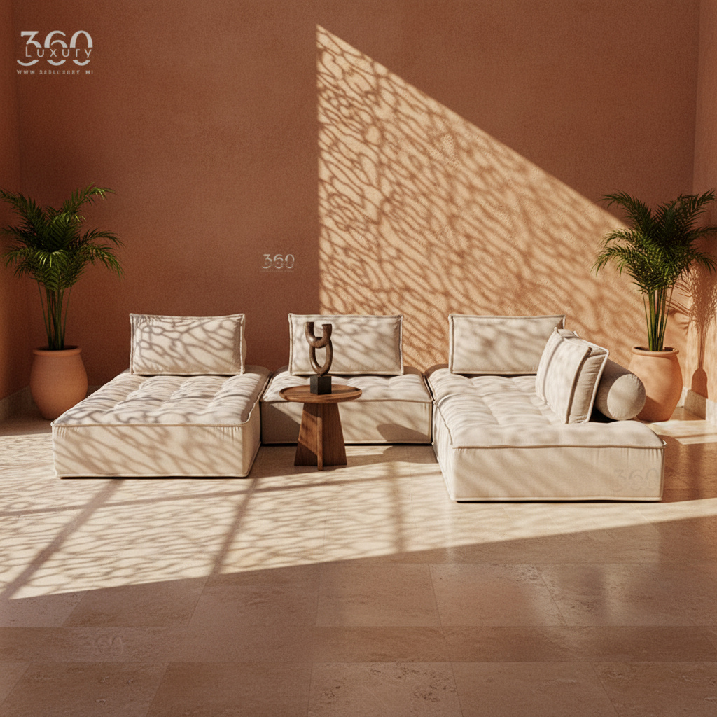 Horizon Sofa | Beige- L'Élégance Panoramique Canapé Modulable par 360Luxury