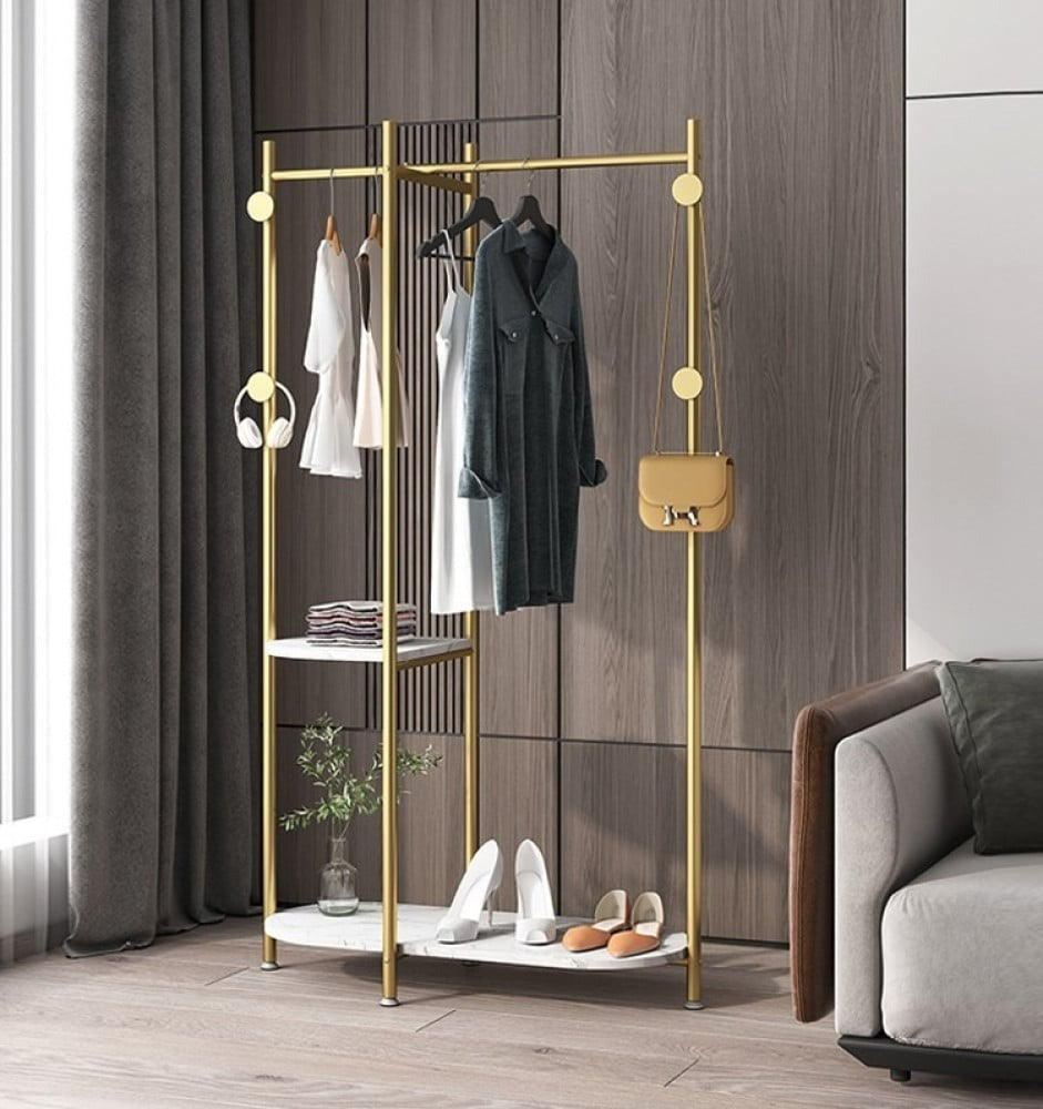 Rack exposition doré moderne pas cher boutique chambre hôtel prix usine Maroc Ikea Casablanca