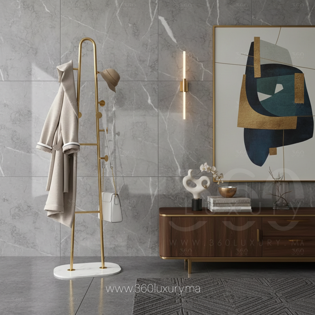 porte vêtements VENEZIA gold stand luxe maroc