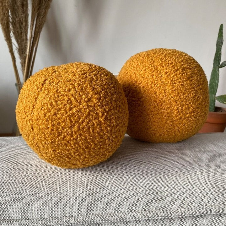 coussin scandinave bouclette Jaune maroc