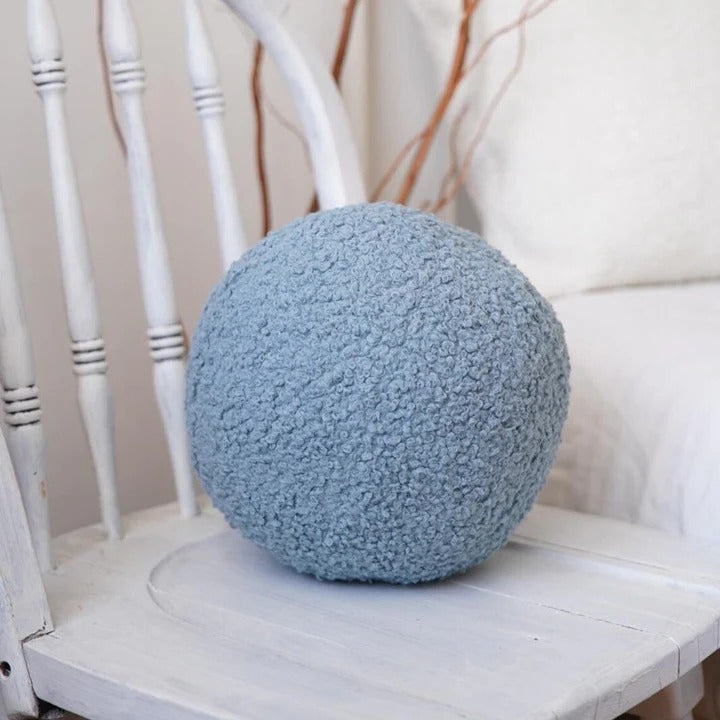 coussin lit chambre moderne maroc bouclette bleu