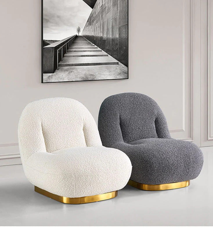 SOLVA / Fauteuil en Bouclette pour Salon Séjours, confort et élégance