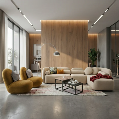 Lorenzo Curve – Canapé d’Angle Contemporain Premium | 360Luxury