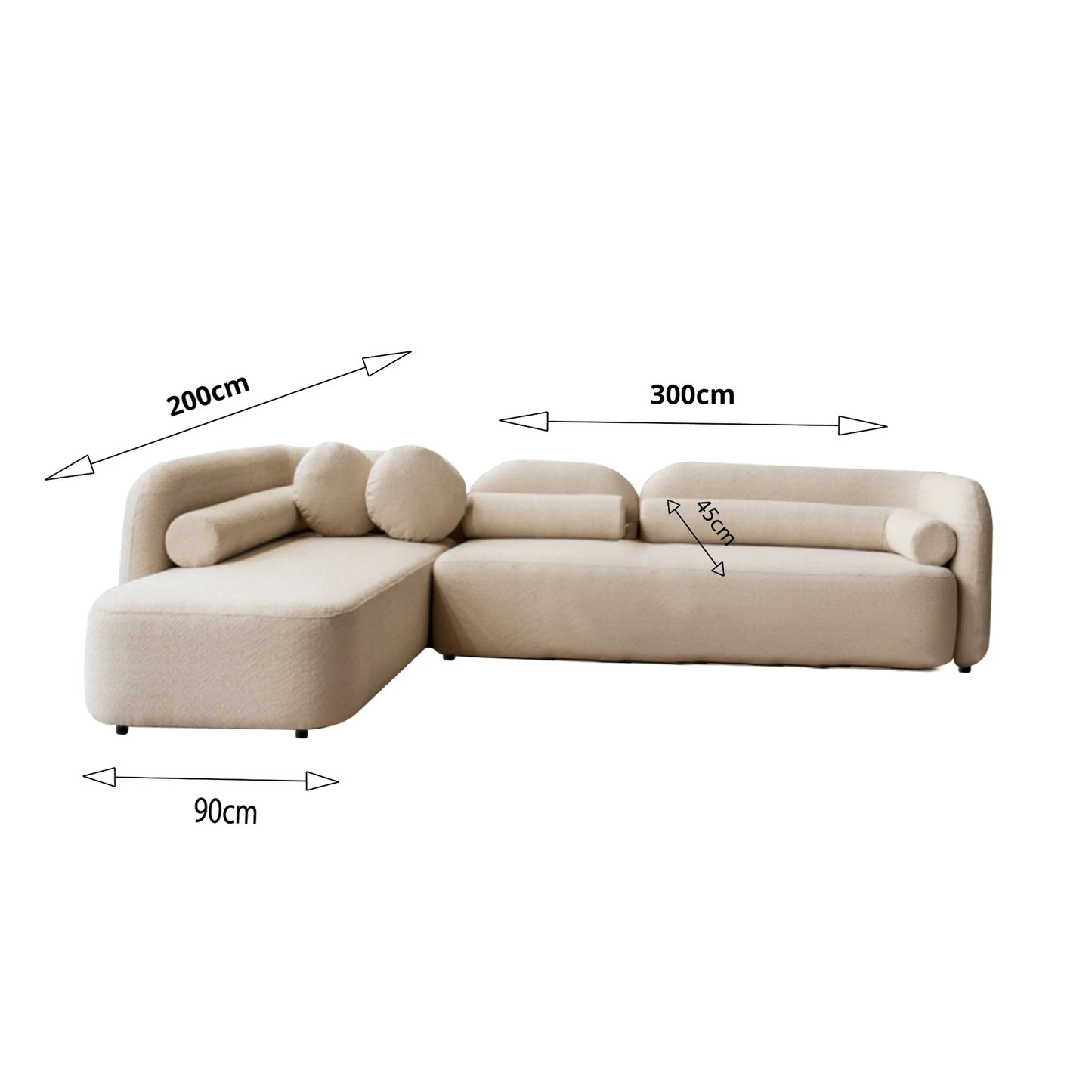 Lorenzo Curve – Canapé d’Angle Contemporain Premium | 360Luxury