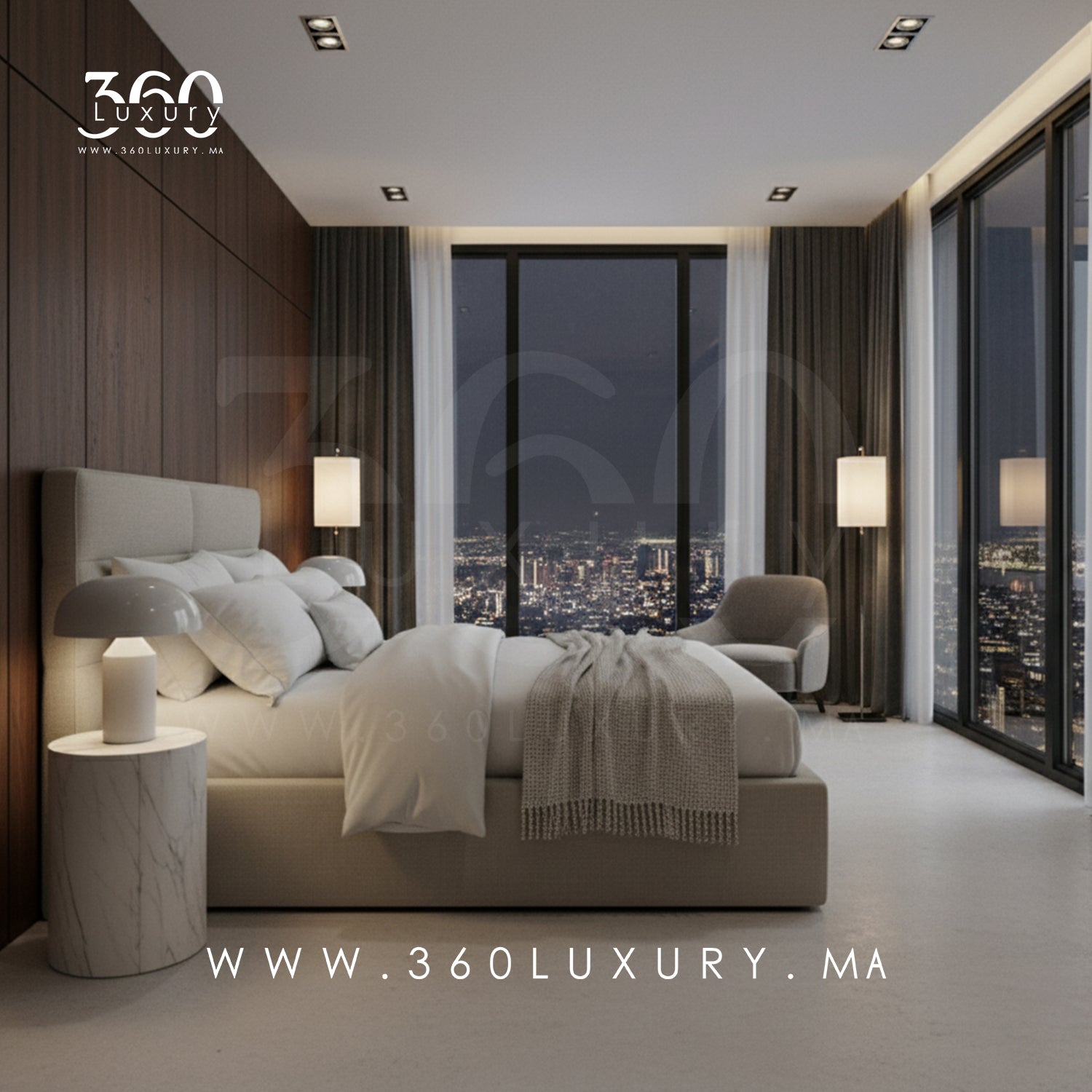 Lit MILANO beige lin naturel, design minimaliste et lisse au Maroc, Pas Cher, Prix Usine, Promotion