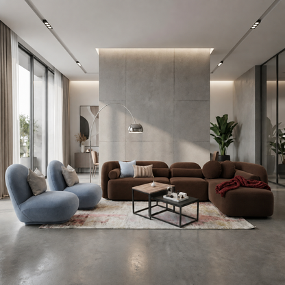 Lorenzo Curve – Canapé d’Angle Contemporain Premium | 360Luxury
