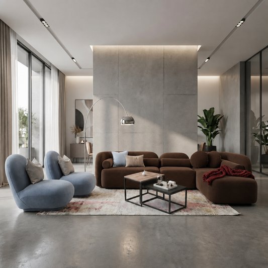 Lorenzo Curve – Canapé d’Angle Contemporain Premium | 360Luxury